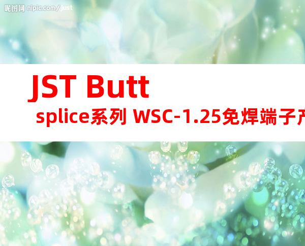 JST Butt splice系列 WSC-1.25免焊端子产品规格书